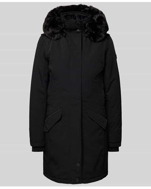 Wellensteyn Funktionsjacke mit Kunstfellbesatz Modell 'Domino' - Schwarz