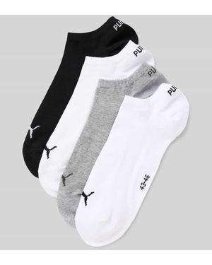 PUMA Sneakersocken mit Label-Detail im 4er-Pack - Weiß