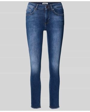 ONLY Skinny Fit Jeans aus Baumwoll-Mix Modell 'BLUSH' - Blau
