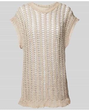 Stefanel Pullunder in unifarbenem Design - Natur