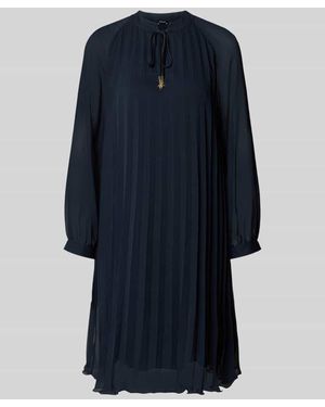 Joop! A-Linien Businesskleid in Plissee-Optik Modell 'Daphne' - Blau