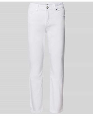 Brax Slim Fit Jeans mit verkürztem Schnitt Modell 'STYLE.SHAKIRA' - Weiß