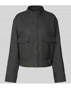 Opus Blazer mit Stehkragen Modell 'Jandra' - Schwarz