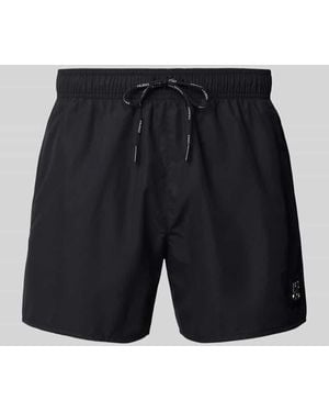 HUGO Badehose mit elastischem Bund Modell 'Dodo' - Schwarz