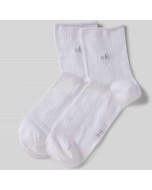 Calvin Klein Socken Mit Label-Detail Im 2Er-Pack - Weiß