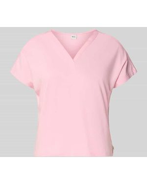 Brax Regular-Fit T-Shirt aus Baumwoll-Mix mit Viskose-Anteil - Pink