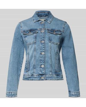 Tom Tailor Slim Fit Jeansjacke aus Baumwoll-Mix - Blau