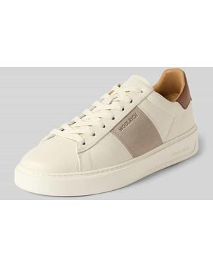 Woolrich Sneaker aus echtem Leder Modell 'Classic Court' - Natur