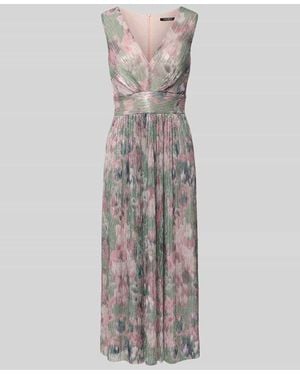 Swing Cocktailkleid mit V-Ausschnitt - Mehrfarbig