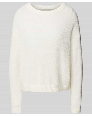 Marc O' Polo Strickpullover Mit Gerippten Abschlüssen - Weiß