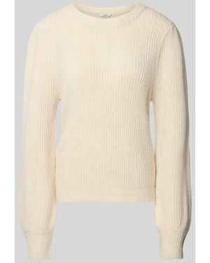 Mbym Regular Fit Strickpullover mit Woll-Anteil Modell 'Farrell' - Natur