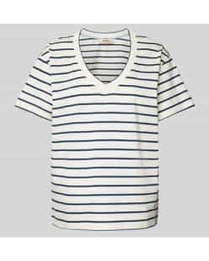 Mos Mosh T-shirt Met V-hals - Grijs