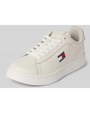 Tommy Hilfiger Low Top Sneaker aus echtem Leder Modell 'ARCHIVE' - Natur