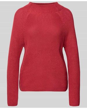 Monari Regular Fit Pullover in Strick-Optik Modell 'Basic' - Rot