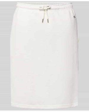 GANT Knielanger Sweatrock mit Label-Stitching - Weiß
