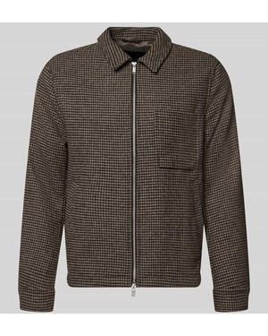 Lindbergh Regular Fit Hemdjacke mit Zweiwege-Reißverschluss - Grün