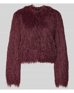 VM VERA MONT Jacke aus Effektgarn mit Rundhalsausschnitt - Rot