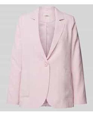 Milano Italy Blazer Met Reverskraag - Roze