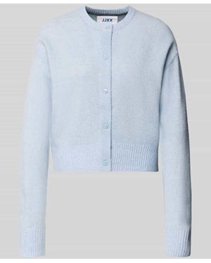 JJXX Regular Fit Strickjacke mit Woll-Anteil Modell 'NATALIE' - Blau