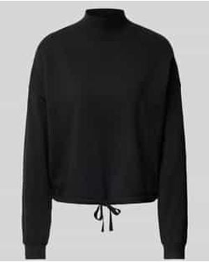 Street One Sweatshirt Met Ribboorden - Zwart