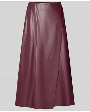 Ouí Midirock in Leder-Optik im asymmetrischen Design - Lila