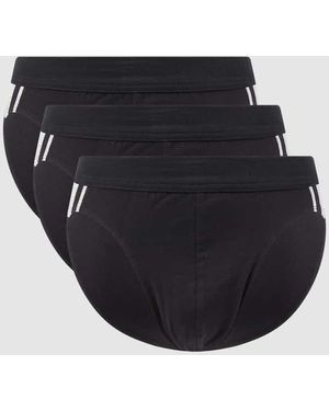 Schiesser Slip Mit Stretch-Anteil Im 3Er-Pack - Schwarz