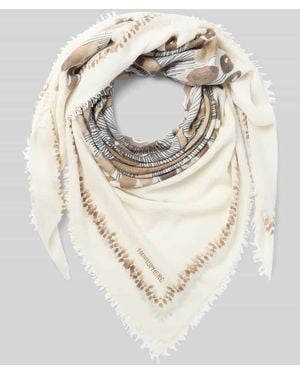 Hemisphere Tuch aus Kaschgora-Mix im Allover-Look - Weiß
