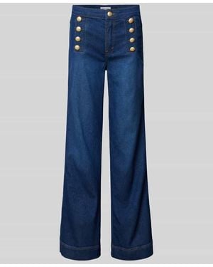 ROSNER Bootcut Jeans mit Zierknöpfen Modell 'AUDREY' - Blau