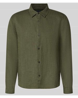 Gap Regular Fit Leinenhemd mit Kentkragen - Grün