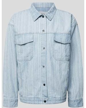 »preach« Jeansjacke Mit Streifenmuster - Blau