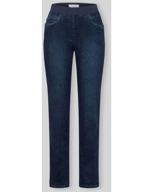 RAPHAELA by BRAX Straight Fit Jeans mit elastischem Bund - Blau