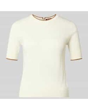 Max Mara Slim Fit Pullover Van Zijdemix Model 'Agenda' - Naturel