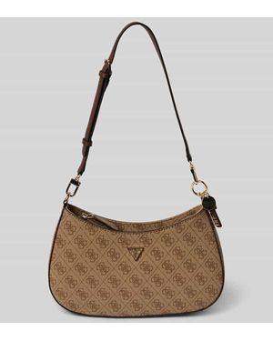 Guess Handtasche mit Label-Applikation Modell 'NOELLE' - Natur