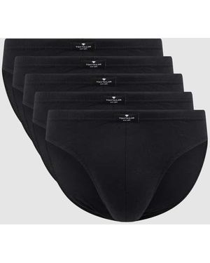 Tom Tailor Slip Aus Baumwolle Im 5Er-Pack - Schwarz