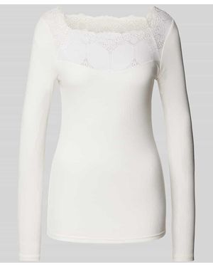 Soya Concept Longsleeve Mit Karree-Ausschnitt Modell 'Ryan' - Weiß