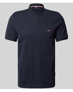 Hechter Paris Poloshirt mit kurzer Knopfleiste - Blau