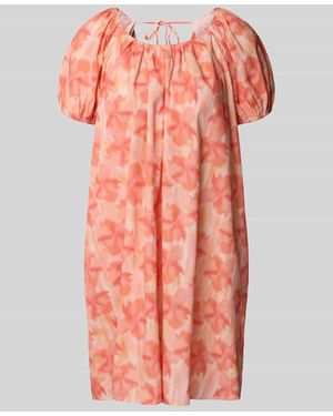Moves Minikleid mit Rundhalsausschnitt Modell 'Kenna' - Orange