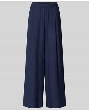 SteHmann Wide Fit Stoffhose aus Viskose-Mix Modell 'Frencis' - Blau