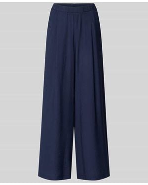 SteHmann Wide Fit Stoffhose aus Viskose-Mix Modell 'Frencis' - Blau