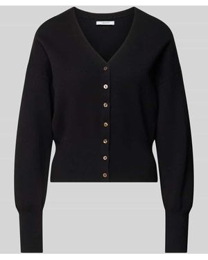 TOPSHOP Regular Fit Cardigan mit Viskose-Anteil Modell 'Compact' - Schwarz