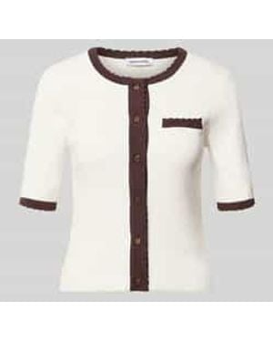 MORE&MORE Slim Fit Cardigan - Naturel