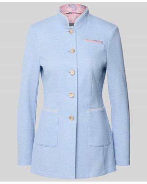 White Label Slim Fit Blazer mit Stehkragen und aufgesetzten Taschen - Blau