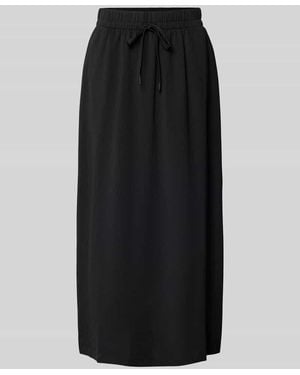 Weekend by Maxmara Fließender Midi-Rock aus Lyocell-Mix Modell 'PERLE' - Schwarz