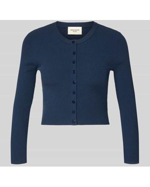 Weekend by Maxmara Slim Fit Strickjacke aus Viskose-Mix Modell 'WKDTENNIS' - Blau
