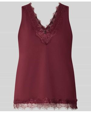 Freequent Top mit Spitzenbesatz Modell 'Bicco' - Rot