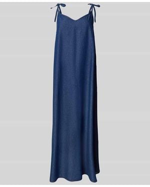 Pieces Midi-Jeanskleid aus reiner Baumwolle Modell 'TENIM' - Blau