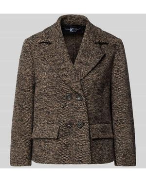 Luisa Cerano Regular Fit Blazer aus Woll-Mix mit Alpaka-Anteil - Braun