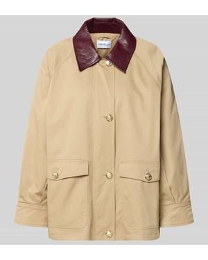 Marella Relaxed Fit Jacke aus reiner Lanawolle Modell 'Ditto' - Natur