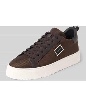 Antony Morato Sneaker aus Leder-Mix mit Logo-Detail - Braun