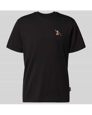 Dedicated T-Shirt mit Motiv-Stitching - Schwarz